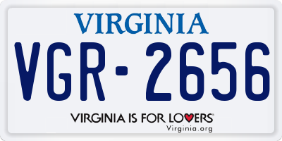 VA license plate VGR2656