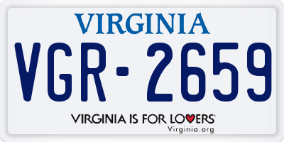 VA license plate VGR2659