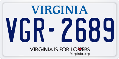VA license plate VGR2689