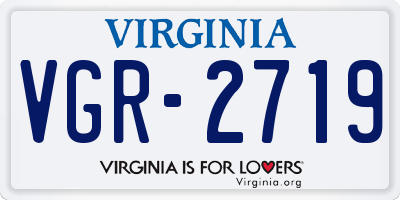 VA license plate VGR2719