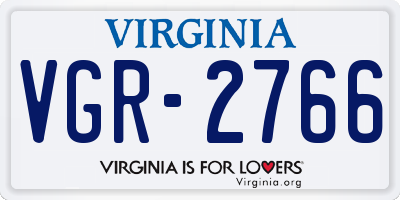 VA license plate VGR2766