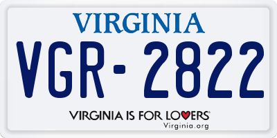 VA license plate VGR2822