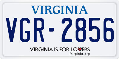 VA license plate VGR2856