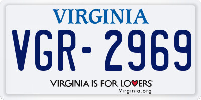 VA license plate VGR2969