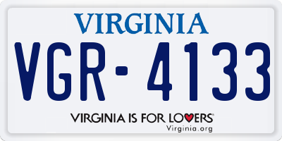 VA license plate VGR4133