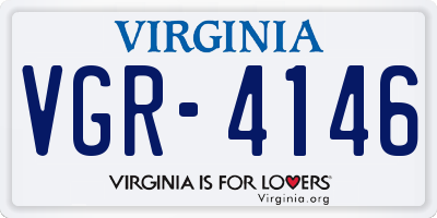 VA license plate VGR4146