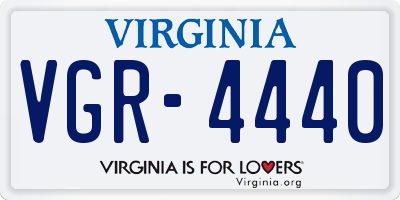 VA license plate VGR4440