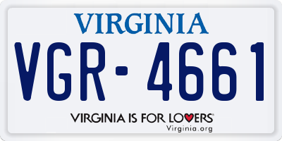 VA license plate VGR4661