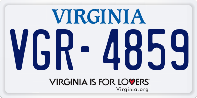 VA license plate VGR4859