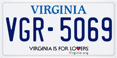 VA license plate VGR5069