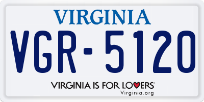 VA license plate VGR5120