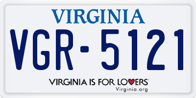 VA license plate VGR5121