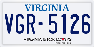 VA license plate VGR5126
