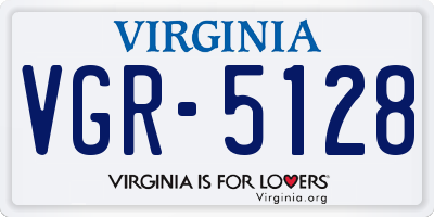 VA license plate VGR5128