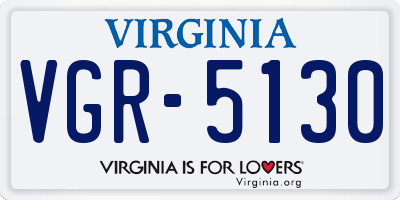 VA license plate VGR5130