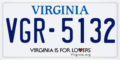 VA license plate VGR5132