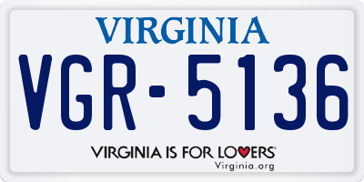 VA license plate VGR5136