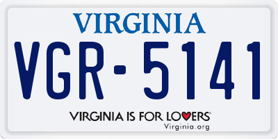 VA license plate VGR5141