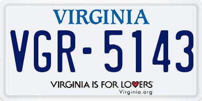 VA license plate VGR5143