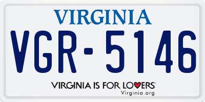 VA license plate VGR5146