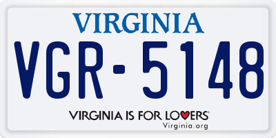 VA license plate VGR5148