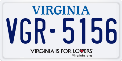 VA license plate VGR5156