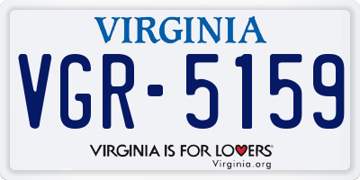 VA license plate VGR5159