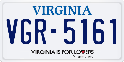 VA license plate VGR5161