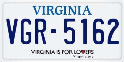 VA license plate VGR5162