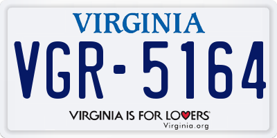 VA license plate VGR5164