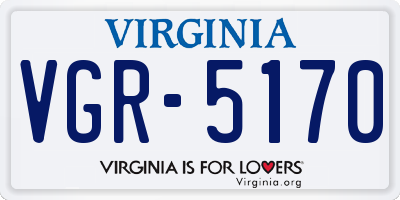 VA license plate VGR5170