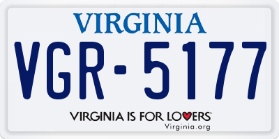 VA license plate VGR5177
