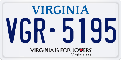 VA license plate VGR5195