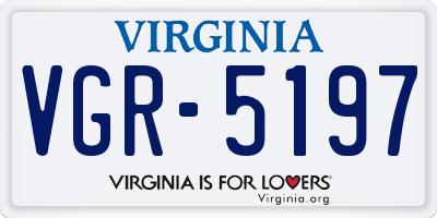 VA license plate VGR5197