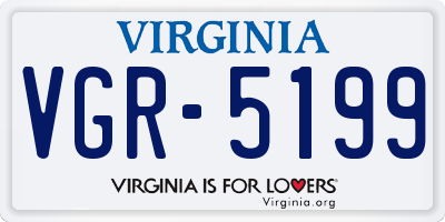 VA license plate VGR5199