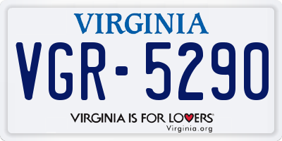 VA license plate VGR5290