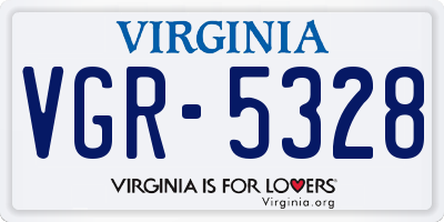 VA license plate VGR5328