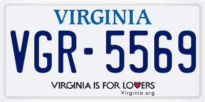 VA license plate VGR5569