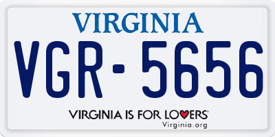 VA license plate VGR5656