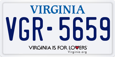 VA license plate VGR5659
