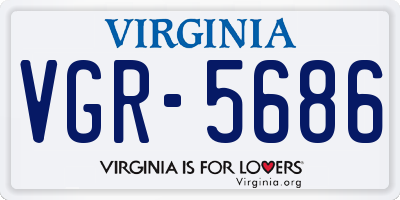 VA license plate VGR5686