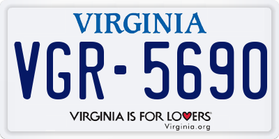 VA license plate VGR5690