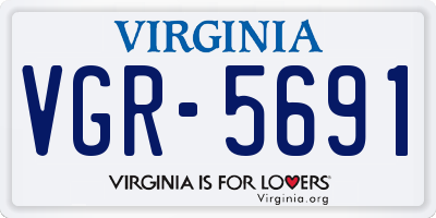 VA license plate VGR5691