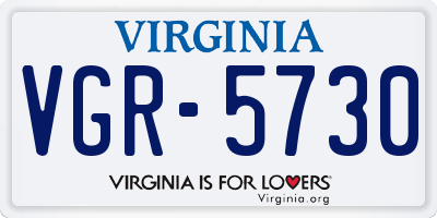 VA license plate VGR5730