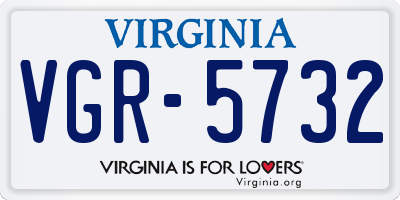 VA license plate VGR5732