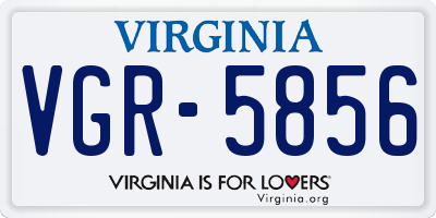 VA license plate VGR5856