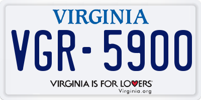 VA license plate VGR5900