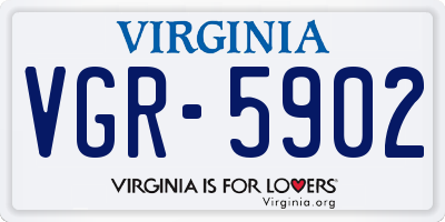 VA license plate VGR5902