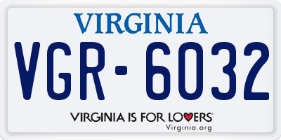 VA license plate VGR6032