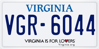 VA license plate VGR6044